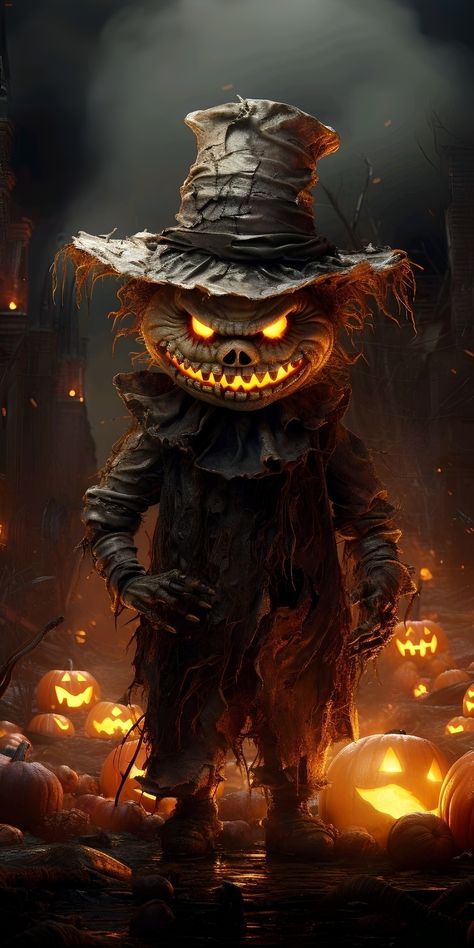 Horror Wallpapers, Halloween Imagem, Coffin Tattoo, Halloween Live Wallpaper, Spooky Halloween Pictures, Scary Scarecrow, Halloween Cauldron, Happy Halloween Pictures, Image Halloween