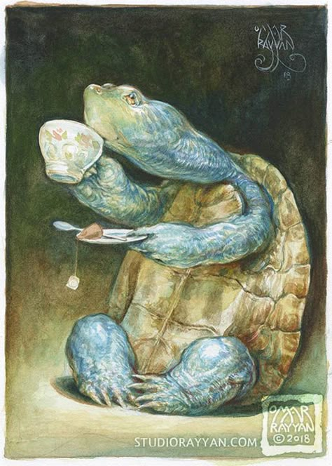 Omar Rayyan, Animal Artwork, Turtle Love, Turtle Art, Animals Artwork, Pics Art, Art Display, Original Watercolor Painting, Tortoise