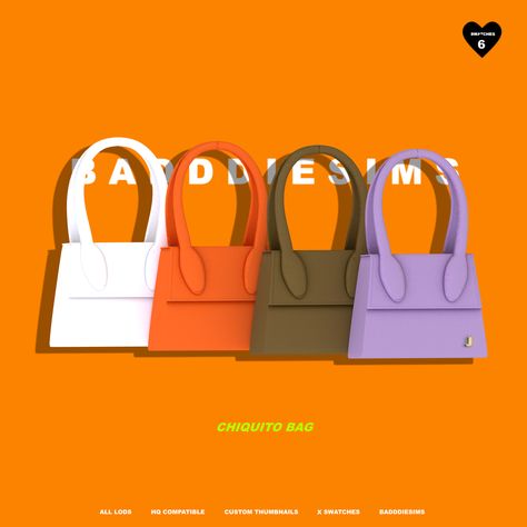 CHIQUITO BAG | BADDDIESIMS on Patreon Pelo Sims, Free Sims 4, The Sims 4 Packs, Sims 4 Expansions, Sims 4 Gameplay, Sims 4 Teen, Sims 4 Dresses, Sims Four, Sims4 Clothes