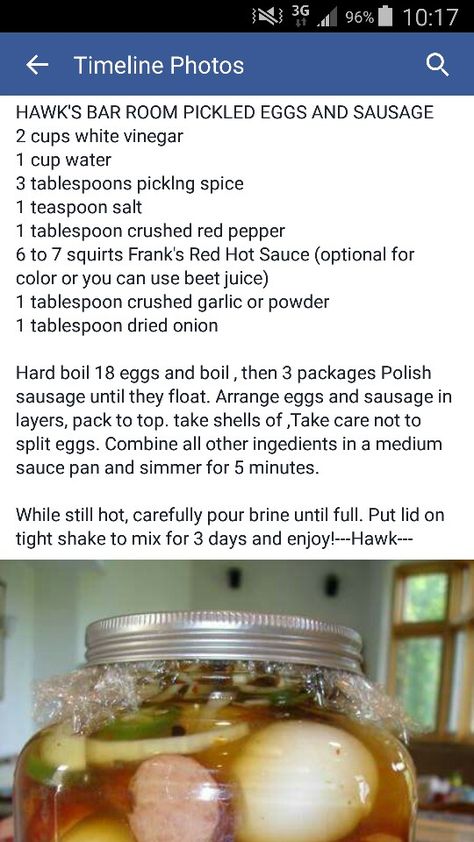 Hawks bar room pickled eggs and sausage Pickled Eggs And Sausage, Pickled Eggs And Sausage Recipe, Pickled Sausage, Make Pickles, Pickled Eggs Recipe, How To Make Pickles, Canning Pickles, Pickled Eggs, Sausage Recipe