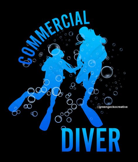 Great gifts for those working as a professional diver. Scuba Diving Art, Commercial Diver, Scuba Diving, Diver, Diving, Great Gifts, Gifts, Art