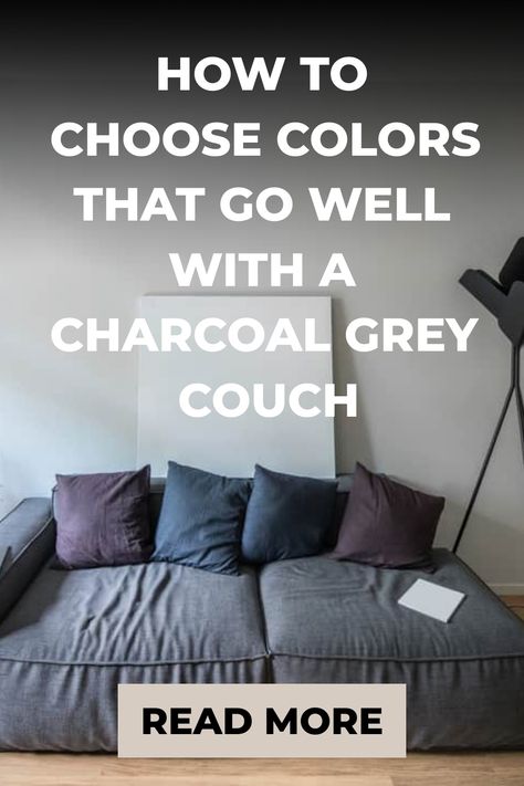 Discover the secrets to pairing colors harmoniously with a charcoal grey couch! From earthy tones to pastels, find the perfect palette that complements your living space. Learn how to create a cohesive look with textiles, decor, and accents. Elevate your interior design game effortlessly! Grey Sofa Living Room Ideas, Charcoal Grey Couch, Pairing Colors, Charcoal Couch, Sofa Living Room Ideas, Rust Throw Pillows, Beige Drapes, Red Accent Wall, Gray Couch