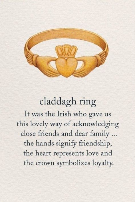 Claddaugh Ring, Ring Meaning, Claddagh Symbol, Claddagh Necklace, Rings With Meaning, Irish Ring Claddagh, Love Ireland, Irish Claddagh, Irish Roots