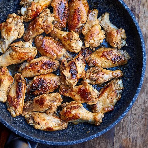 How to Fry Chicken Wings Extra Tender Pan Seared Chicken Wings, Ways To Cook Chicken Wings, Pan Fried Chicken Wings Recipes, Stove Top Chicken Wings, Chicken Wing Recipes Stove Top, Chicken Wings Stove Top, Chicken Wings On Stove Top, Plain Chicken Wings, Fried Wings Recipe