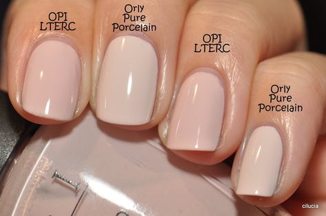 Spaz & Squee: Orly Pure Porcelain and Orly Nite Owl Best Nude Nail Polish, Nail Colors For Pale Skin, Nail Polish Shades, Milky Nails, Nude Nail Polish, Nude Nail, Manicure Gel, Colorful Nail Designs, Neutral Nails