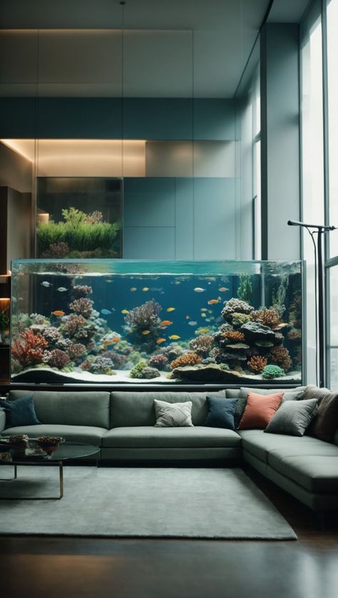 Living Room Aquarium Design Tips for a Stylish Home

Turn your **dream apartment** into an oasis with stunning aquarium designs. These ideas are perfect for adding a **warm home aesthetic** to any space, especially a **minimalist apartment**! #HomeDecor #LivingRoomDesign Wall Aquarium Design, Room Aquarium, Aqua Living Room, Wall Aquarium, Fish Tank Design, Modern Living Room Interior, Aquarium Ideas, Home Aquarium, Minimalist Apartment