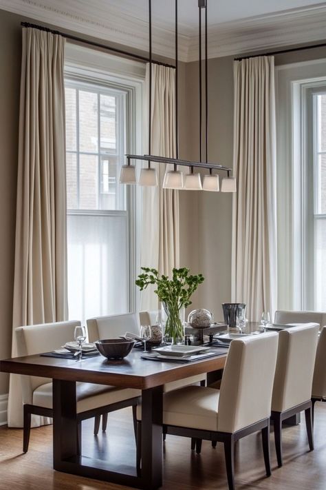 Set the stage for elegant dining with a neutral color scheme. Incorporate taupe walls, wooden furniture, and soft lighting to create a timeless dining experience. 🍽🌿✨ #NeutralDiningRoom #ElegantSpaces #HomeDecor #TimelessDesign Quiet Luxury Dining Room, Dinning Room Furniture Design, Dining Room Color Scheme Ideas, Colors For Dining Room, Taupe Dining Room, Neutral Dining Room Decor, Timeless Dining Room, Dinning Room Furniture, Dining Room Colour Schemes