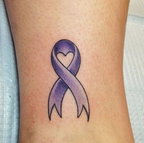 Green Ribbon Tattoo, Ribbon Tattoo Designs, Purple Ribbon Tattoos, Alzheimers Tattoo, Crohns Tattoo, Survivor Tattoo, Awareness Tattoo, Ribbon Tattoos, Disney Tattoo