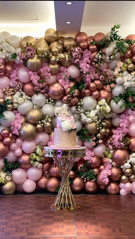 seundsevents on Instagram: Glitz and Glam for MK @ 50 🌸💐🍃✨🌸💐🍃✨🌸 Planning | Decor & Styling | @seundsevents Light up number & lights | @olabella_events Cake table |… Glitz And Glam Decorations, Moms 50th Birthday Party Ideas, Pink And Gold Party Theme, Glitz And Glam Party Decorations, Glam Party Decorations, Number Lights, 50th Birthday Themes, 50th Birthday Balloons, Balloons Wall