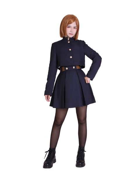 PRICES MAY VARY. The cosplay costume of the heroine in the popular anime Jujutsu Kaisen. The uniform version uses high-quality hardware buckles to perfectly cosplay the role. The waist section of the jacket is beautifully proportioned, and the side zippers of the regular jersey skirt are easy to put on and take off. Using high-quality woolen cloth, the soft leather belt bag can be removed freely. If you have any queshions, please fell free to contact us. We will reply within 24 hours. Anime Name Nobara Kugisaki Uniform, Nobara Kugisaki Cosplay, Nobara Cosplay, Jujutsu Kaisen Kugisaki Nobara, Jujutsu Kaisen Kugisaki, Outfit Ideas College, Cosplay Ideas Women, Nyc Winter Outfits, Coat Belt