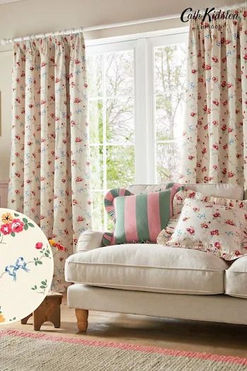 Pencil Pleat Curtains | Blackout Curtains | Next UK Cath Kidston Home, Rose Curtains, Pencil Pleat Curtains, Pleat Curtains, Sage Leaves, Wardrobe Furniture, Beautiful Curtains, Black Out, Pencil Pleat