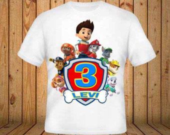 Paw Patrol Birthday Shirt Boys, Paw Patrol Shirt, Paw Patrol Birthday Shirt, 3rd Birthday Party For Boy, Third Birthday Shirt, Personalized Birthday Shirts, Paw Patrol Cake, Third Birthday Party, Paw Patrol Birthday Party