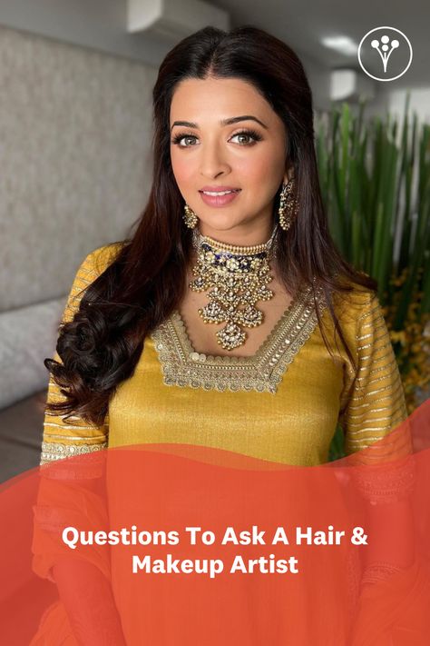 Wondering what makeup questions to ask your HMUA before finalising them? Here is a repository of beauty questions to ask a hair & makeup artist that will not only clear your doubts but will also help you hire the best! List Of Questions To Ask, Makeup Questions, Beauty Questions, Bridal Hair Makeup, Makeup Trial, Makeup Package, List Of Questions, Wedding Makeup Artist, Indian Makeup