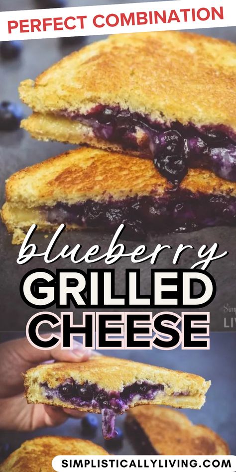 blueberry grilled cheese Grilled Cheese Goat Cheese, Grilled Cheese Bombshell, Blueberry Grilled Cheese Sandwich, Fun Grilled Cheese Recipes, High Protein Grilled Cheese, Blueberry Grilled Cheese, Loaded Grilled Cheese, Brisket Grilled Cheese, Grilled Cheese Burger