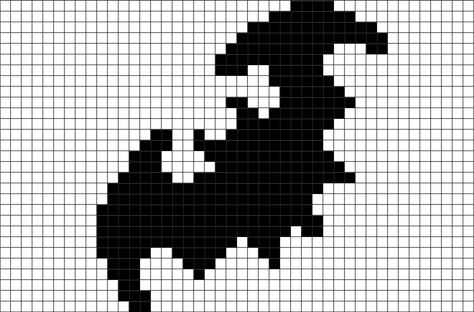 Bat Pixel Art from BrikBook.com #Bat #Animal #pixel #pixelart #8bit Shop more designs at http://www.brikbook.com Bat Craft, Barbie Logo, 8 Bit Art, Logo Knit, Pixel Art Templates, Graph Design, Graph Paper Art, Pixel Crochet, Diy Crafts Room Decor