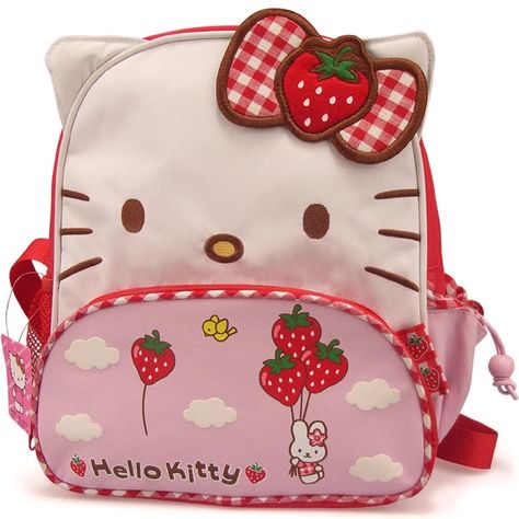 Hello Kitty School Bag, Hello Kitty Strawberry, Hello Kitty School, Hello Kitty Backpack, Kitty Backpack, Cute School Bags, Hello Kitty Merchandise, Kawaii Backpack, Charmmy Kitty