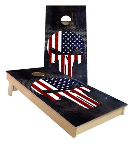 Corn Hole Boards Designs Ideas, Flag Cornhole Boards, American Flag Cornhole Boards, Cornhole Boards Designs, Corn Hole Boards, Yard Game, Cornhole Designs, Flag Crafts, Cheap Stuff