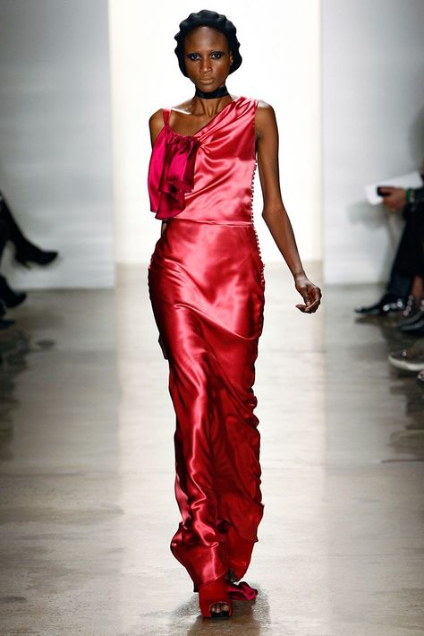 Sophie Theallet Fall 2011 Ready-to-Wear Fashion Show - Aminata Niaria Sophie Theallet, Vogue Runway, Mermaid Formal Dress, One Shoulder Formal Dress, Fashion Show, Wrap Dress, Ready To Wear, Vogue, Saree