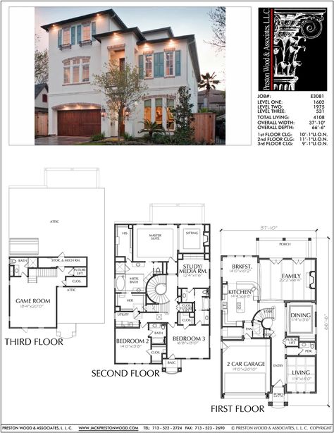 Spanish Villa Floor Plans, Small Home Design Plans, Manor House Plans, Small Home Design, House Plans 2 Story, Best Home Plans, House Plans Ideas, Two Story House Plans, Mountain House Plans