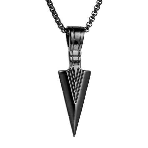 Arrowhead Pendant Necklace, Arrow Pendant Necklace, Rock Vintage, Arrowhead Necklace, Arrow Pendant, Golden Necklace, Triangle Pendant, Jewelry For Men, Mens Pendant