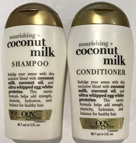 Ogx Coconut Milk, Ogx Shampoo, Ogx Hair Products, Travel Size Shampoo, Coconut Milk Shampoo, Coconut Shampoo, Coconut Protein, Travel Shampoo, Travel Hairstyles