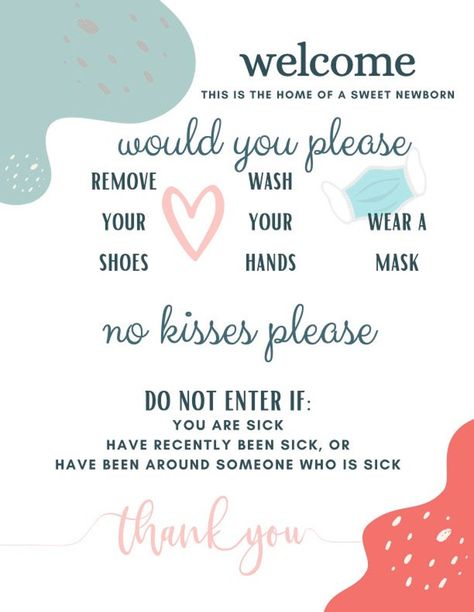 Visiting Baby Rules, Rules For Visiting A Newborn At Home, Baby Visiting Rules Sign, Please Remove Your Shoes, Remove Your Shoes, Baby Milestones Pictures, Milestone Pictures, Newborn Baby Tips, Do Not Enter