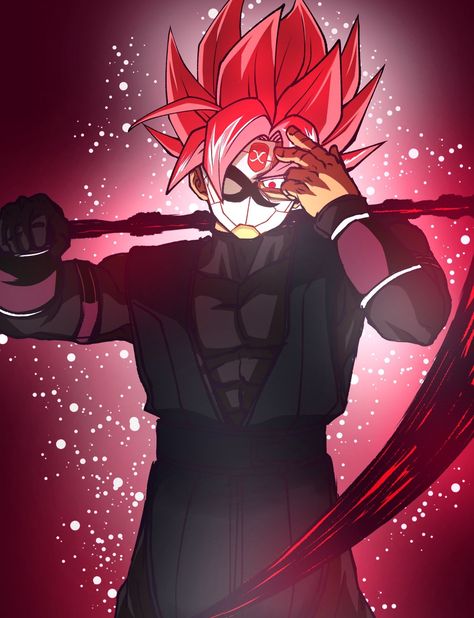 Crimson Masked Saiyan, Goku Black Ssj Rose, Masked Saiyan, Goku Black Ssj, Evil Goku, Black Goku, Dragon Ball Painting, Dragon Ball Art Goku, Twitter Link