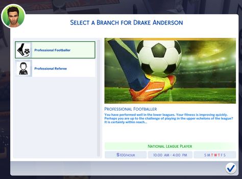 Mod The Sims - Football Player/Referee Career Sims 4 Football Mod, Sims 4 Jobs, English Football League, Football Ball, National League, English Premier League, A Football, Football Player, Sims 4 Cc