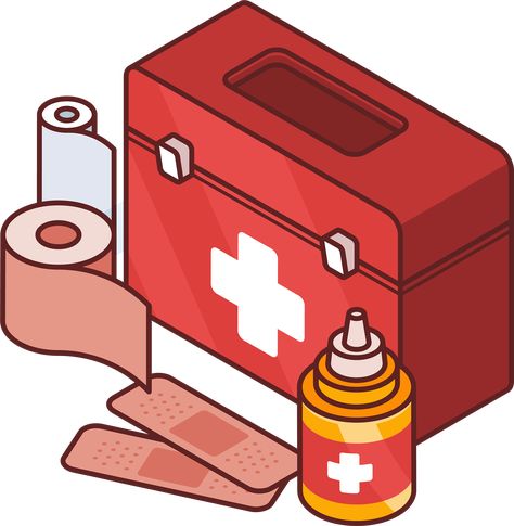 First Aid Kit Poster, First Aid Poster Drawing, Health Care Drawing, Emergency Kit Drawing, First Aid Drawing, First Aid Cartoon, First Aid Kit Drawing, First Aid Pictures, First Aid Kid