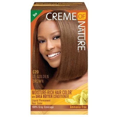 Creme of Nature Liquid Hair Color - -20 Golden Brown >>> You can find more details by visiting the image link. Shea Butter Conditioner, Light Brown Hair Dye, Rich Hair Color, Creme Of Nature, Golden Brown Hair, Temporary Hair Dye, Liquid Hair, Diy Hair Color, Light Golden Brown