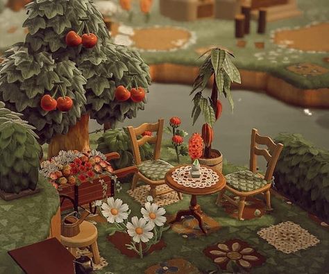 Cottagecore Animal Crossing Ideas, Acnh Cottagecore Space Fillers, Acnh Fall Beach Ideas, Nooks Cranny Decor Ideas Acnh, Acnh Space Fillers Elegant, Space Filler Acnh, Animal Crossing Space Filler Ideas, Acnh Mushroom Forest, Animal Crossing Farmcore