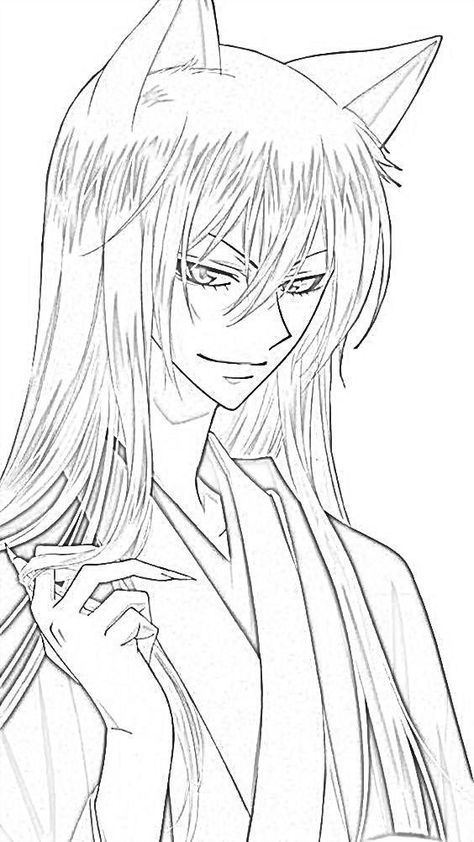 Kamisama Kiss Sketch, Tomoe Kamisama Drawing, Kamisama Kiss Drawing, Kamisama Kiss Tattoo Ideas, Tomoe Sketch, Kamisama Kiss Art, Tomoe Drawing, Kamisama Kiss Tattoo, Tomoe Kamisama Kiss