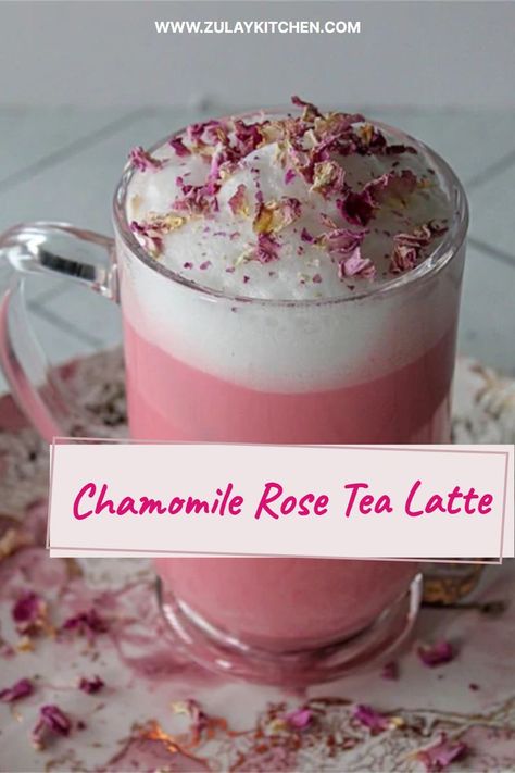 Unique Tea Recipes, Aesthetic Tea Recipes, Ostara Drinks, Rose Matcha Latte, Hibiscus Tea Recipes, Rose Drink Recipes, Cafe Recipe Ideas, Cafe Drinks Recipes, Tea Drinks Recipes