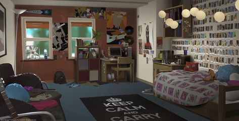 Life Is Strange Bedroom, Strange Bedroom, Bedroom Concept Art, Strange Decor, Bedroom Concept, Interior Concept Art, Dontnod Entertainment, Art Of Life, Game Life