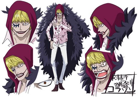 Donquixote Rosinante | One Piece Corazon Cora-san #onepiece #ilustration #characterdesign One Piece Aesthetic, Character Reference Sheet, Model Sheet, One Piece Drawing, Pony Drawing, Manga Anime One Piece, One Piece Luffy, Animal Sketches, Character Sheet