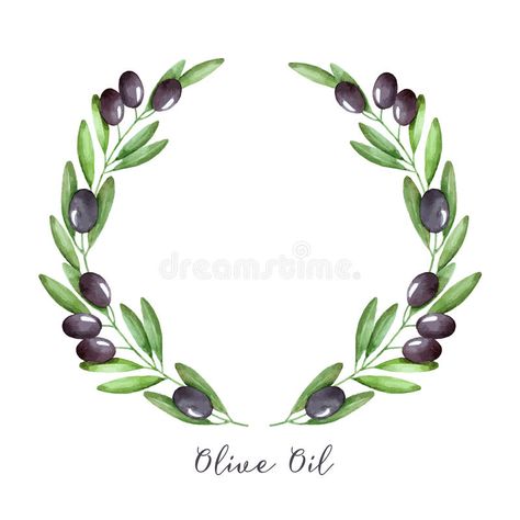 Watercolor olive branch wreath royalty free illustration Olive Branch Wreath, Branch Wreath, Olive Wreath, Branch Vector, Vector Frame, Watercolor Bouquet, Wreath Watercolor, Leaf Wreath, Christmas Banners