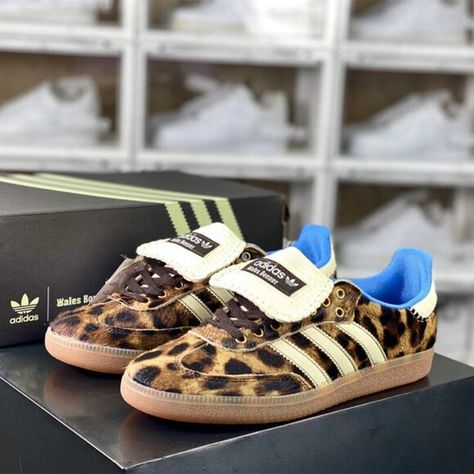 WALES BONNER x adidas originals Samba Pony Tonal Adidas Samba Leopard, Adidas Animal Print, Pony Animal, Wales Bonner Samba, Animal Print Sneakers, Adidas X Wales Bonner, Animal Print Outfits, Wales Bonner, Print Sneakers