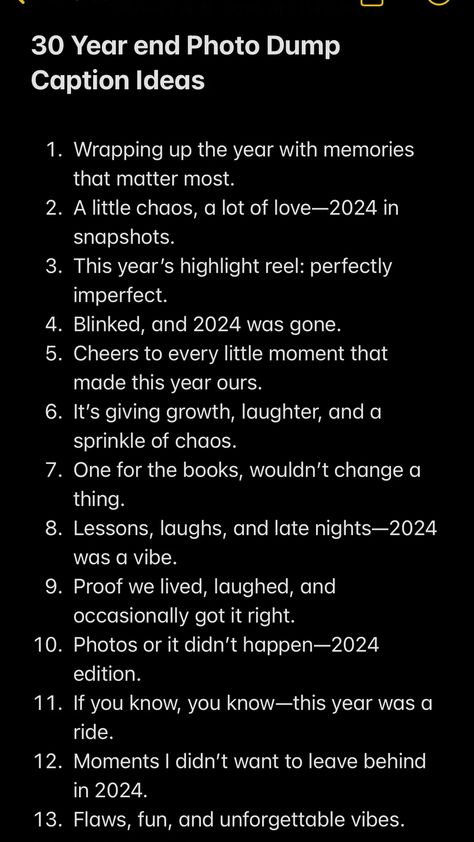 Here’s to wrapping up the year with memories that matter most. SAVE & USE these 30 year end photo dump captions. #socialmediamanager #photography #socialmediaqueen #instagram #captions Media Management, Instagram Captions, Social Media Manager, Photo Dump, 30 Years, Matter, Social Media, Media, Photography