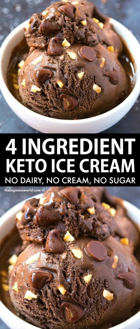 Diet Friendly Desserts, Low Carb Ice Cream Recipe, Paleo Gluten Free Recipes, Low Carb Ice Cream, Postre Keto, Sugar Free Vegan, Keto Vegan, Keto Ice Cream, Paleo Chocolate