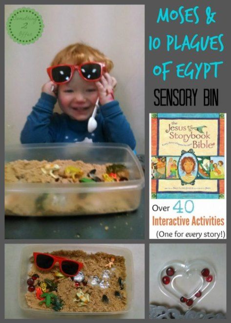 Moses and the Plagues of Egypt Sensory Bin - Moses 10 Plagues, Beach Worship, Moses And The Plagues, The Plagues Of Egypt, Bible Preschool, 10 Plagues Of Egypt, Ccd Crafts, Toddler Bible Lessons, Preschoolers Activities