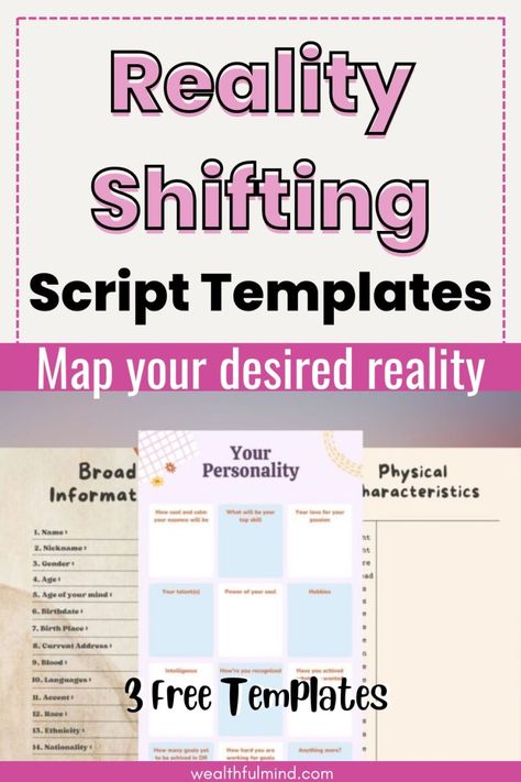 Desired Reality Script Template, Reality Shifting Script Template, Reality Shifting Script, Shifting Template, Shifting Script Template, Channel Template, Script Template, Shifting Script, Birthday Card Template Free