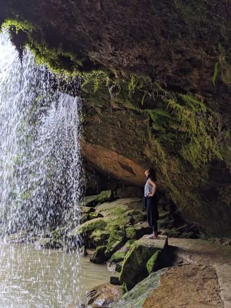 Ever been behind the waterfalls? Behind The Waterfall, Behind Waterfall, Behind A Waterfall, Night Anime, North India, Stay Night, Firefly, India, Sun