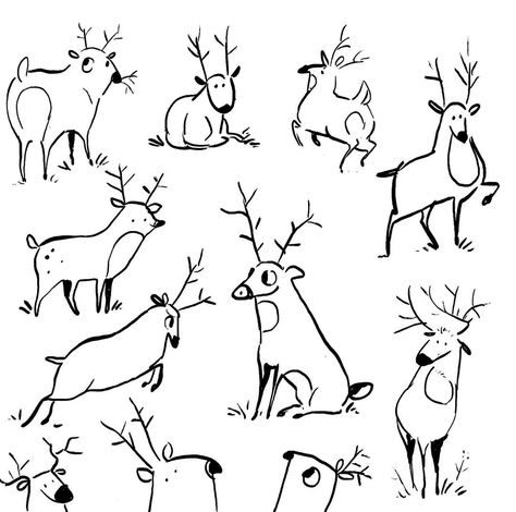 Winter Drawings Aesthetic, Deer Doodle, Snow Survival, Winter Doodles, Game Simulator, Photoshop App, Watercolor Doodles, Winter Board, Whiteboard Art