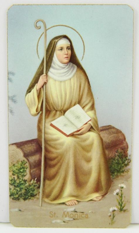 St. Monica Vintage Catholic Holy Card Patron of Alcoholics | Etsy Meditate Daily, St Monica, Daily Meditation, Italy Photo, Blessed Virgin, Blessed Virgin Mary, Married Woman, Patron Saints, Sacred Art