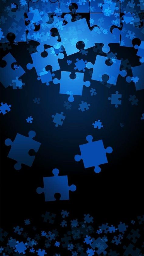 Blue puzzle pieces Puzzle Aesthetic Wallpaper, Puzzle Piece Wallpaper, Aesthetic Pictures Dark Blue, Puzzle Wallpaper, Puzzle Aesthetic, Puzzle Background, Iphone Wallpaper Ios 11, Puzzle Piece Crafts, New Wallpaper Iphone