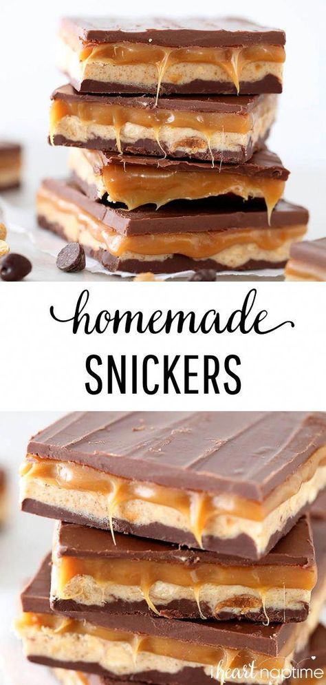 Homemade Snickers Bars, Snickers Dessert, Snickers Recipe, Snickers Cheesecake, Chocolate Homemade, Homemade Snickers, I Heart Naptime, Snickers Bar, Homemade Candies