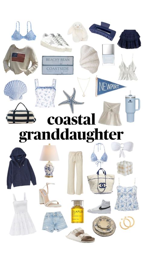 #coastalgranddaughter Coastal Granddaughter Aesthetic, Granddaughter Aesthetic, Daughter Outfits, Grand Daughter, Coastal Granddaughter, Outfit Collage, Collage