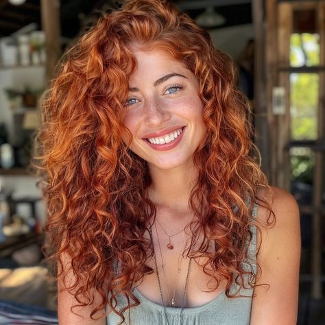 Red Head Women, Ginger Curls, Redhead Hair Color, Redhead Hair, Red Hair Freckles, Red Hair Color Ideas, Red Hairstyles, Red Hair With Highlights, Red Hair Inspiration