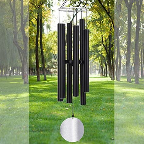 Amazon.com : Loving Basso Wind Chimes for Outside Deep Tone, 42 Inch Sympathy Wind Chimes for Outside Tuned Deep Tone for Garden Patio, Windchimes in Memory of Mother Father, Black : Garden & Outdoor Sympathy Wind Chimes, Music Of The Spheres, Wind Chimes Sound, Large Wind Chimes, Wind River, Memorial Wind Chimes, Easy Meditation, Outside Patio, Wind Chime