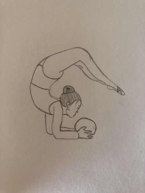 Simple Doodle Sketch, Drawing Of Gymnastics, Gimnastika Drawing, Gymnastics Drawings Easy, Gymnastics Drawings, Dance Drawings, Dance Drawing, Plant Styling, Dancing Drawings